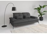 2,5-Sitzer SIT & MORE "Amica, inkl. Sitztiefenverstellung und Armteilverstellung", grau (dunkelgrau), B:202cm H:90cm T:122cm, 95% Polyester, 5% Polyamid, Sofas, 2 5-Sitzer, wahlweise mit Kopfteilverstellung und Schlaffunktion