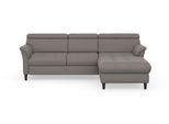 Ecksofa SIT & MORE "Marano L-Form", grau (grau 38), B:257cm T:166cm, 100% Polyester, Sofas, Ecksofa, inklusive Kopfteilverstellung, optional Schlaffunktion & Bettkasten