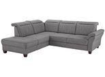 Ecksofa OTTO HOME "Solvei L-Form", grau, B:260cm H:104cm T:235cm, Luxus-Microfaser Lederoptik (100% Polyester);Struktur (100% Polyester);Luxus-Microfaser ALTARA NUBUCK (100% Polyester), Sofas, Ecksofa, wahlweise auch mit Kopfteilverstellung und Schlaffunktion, Federkern
