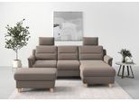 Ecksofa SIT & MORE "Farö L-Form", grau (taupe), B:234cm H:90cm T:168cm, Sofas, Ecksofa, inklusive Federkern, wahlweise mit Schlaffunktion und Bettkasten