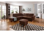 Ecksofa OTTO HOME "Soleo L-Form", braun, B:262cm H:89cm T:235cm, Luxus-Microfaser ALTARA NUBUCK (100% Polyester);Struktur (100% Polyester);Luxus-Microfaser Lederoptik (100% Polyester), Sofas, Ecksofa, komfortable Trapezecke mit Relaxfunktion, optional Schlaffunktion