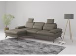 Ecksofa SIT & MORE "Morris L-Form, inkl. Sitztiefenverstellung", grau (delphine), B:275cm H:82cm T:171cm, Sofas, Ecksofa, wahlweise mit Armteilverstellung, Schlaffunktion & Bettkasten