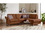 Ecksofa SIT & MORE "Clio L-Form", braun (cognac), B:254cm H:89cm T:190cm, Sofas, Ecksofa, wahlweise mit Schlaffunktion und Bettkasten, inklusive Federkern