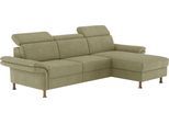 Ecksofa OTTO HOME "Calypso L-Form", grün, B:260cm H:85cm T:172cm, 100% Polyester, Sofas, Ecksofa, mit motorischen Funktionen im Sofa und Recamiere