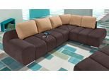 Ecksofa OTTO HOME "Bono L-Form", braun (dunkelbraun, caramel), B:267cm H:90cm T:214cm, Luxus-Microfaser ALTARA NUBUCK (100% Polyester);Luxus-Microfaser ALTARA NUBUCK (100% Polyester);Samtstruktur (95% Polyester, 5% Polyamid), Sofas, Ecksofa, mit Ottomane, wahlweise mit Schlaffunktion