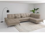 Wohnlandschaft SIT & MORE "Amica, U-Form, inkl. Sitztiefenverstellung und Armteilverstellung", beige (taupe), B:357cm H:90cm T:231cm, 95% Polyester, 5% Polyamid, Sofas, Wohnlandschaft, wahlweise mit Kopfteilverstellung, Schlaffunktion und Bettkasten