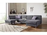 Wohnlandschaft SIT & MORE "Clio U-Form", grau, B:319cm H:89cm T:190cm, Sofas, Wohnlandschaft, wahlweise mit Schlaffunktion und Bettkasten, inklusive Federkern