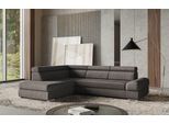 Ecksofa SIT & MORE "Broadway L-Form", grau (fango), B:270cm H:79cm T:213cm, 100% Polyester, Sofas, Ecksofa, mit verstellbaren Kopfteilen, wahlweise mit Schlaffunktion