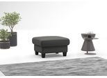 Polsterhocker OTTO HOME "Varese", schwarz (anthrazit), B:77cm H:49cm T:67cm, Hocker, Polsterhocker, Kreuznaht in beige