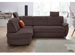 Ecksofa SIT & MORE "Sonoma L-Form", braun, B:246cm H:91cm T:176cm, Kunstleder SOFTLUX;Luxus-Microfaser ALTARA NUBUCK (100% Polyester);Luxus-Microfaser (90% Polyester, 10% Polyamid), Sofas, Ecksofa, wahlweise mit Schlaffunktion und Bettkasten
