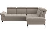 Ecksofa SIT & MORE "Vanity; L-Form, B. 254 cm", taupe, B:254cm H:84cm T:197cm, 100% Polyester, Sofas, Ecksofa, Inkl.Sitz-,Kopf-und Armteilverstellung