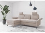 Ecksofa OTTO HOME "Rochelle", grau (elefant), B:251cm H:93cm T:164cm, 100% Polyester, Sofas, Ecksofa, wahlweise mit Schlaffunktion, Bettkasten und Armteilverstellung