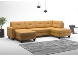 Wohnlandschaft OTTO HOME "Varese", beige (curry), B:304cm H:91cm T:170cm, Sofas, Wohnlandschaft, wahlweise mit Schlaffunktion und Bettkasten
