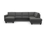 Wohnlandschaft OTTO HOME "County U-Form", grau (anthrazit), B:309cm H:81cm T:213cm, Luxus-Microfaser (100% Polyester);Struktur fein (100% Polyester);Luxus-Microfaser weich (9ß% Polyester, 10% Polyamid), Sofas, Wohnlandschaft, wahlweise Ottomane links oder rechts, mit Federkern-Polsterung