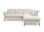 Ecksofa SIT & MORE "Romero L-Form", beige (creme), B:250cm H:91cm T:220cm, 90% Polyester 10%Polyamid, Sofas, Ecksofa, wahlweise mit oder ohne TV-Funktion, Schlaffunktion, Bettkasten