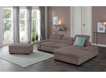 Ecksofa OTTO HOME "Alberto L-Form", grau (taupe), B:286cm H:73cm T:174cm, 90% Polyester, 10% Polyamid;Luxus-Microfaser ALTARA NUBUCK (100% Polyester);Luxus-Microfaser weich (90% Polyester, 10% Polyamid);Microfaser Antiklederoptik, Sofas, Ecksofa, mit Kopfteilverstellung, wahlweise mit Schlaffunktion