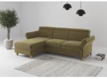 Ecksofa OTTO HOME "Glendale, L-Form", olive, B:253cm H:84cm T:166cm, 100% Polyester, Sofas, Ecksofa, inkl. Kopfteilverstellung, wahlweise mit Vorziehsitz und Bettkasten