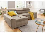 Ecksofa SIT & MORE "Riva L-Form", beige, B:272cm H:92cm T:169cm, Flachgewebe (100% Polyester);Luxus-Microfaser (100% Polyester);Struktur (100% Polyester), Sofas, Ecksofa, inklusive Kopteilverstellung, wahlweise mit Schlaffunktion