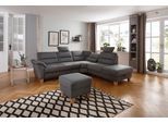 Ecksofa OTTO HOME "Soleo L-Form", grau (steel), B:262cm H:89cm T:235cm, Luxus-Microfaser ALTARA NUBUCK (100% Polyester);Struktur (100% Polyester);Luxus-Microfaser Lederoptik (100% Polyester), Sofas, Ecksofa, komfortable Trapezecke mit Relaxfunktion, optional Schlaffunktion