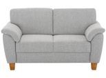 2-Sitzer OTTO HOME "Texel", silber, B:156cm H:87cm T:88cm, Struktur ( 100% Polyester);Struktur fein ( 100% Polyester);Luxus-Microfaser ALTARA NUBUCK (100% Polyester), Sofas, 2-Sitzer, mit Federkern und Kontrastnaht, Füße Buche eichefarben