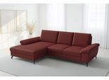 Ecksofa SIT & MORE "Chelsea L-Form, B: 264 cm, Armteil- & Sitztiefenverstellung, Leder", braun (merlot), B:264cm H:89cm T:174cm, Sofas, Ecksofa, Couch optional mit Schlaffunktion und Bettkasten, Sitzhöhe 45 cm