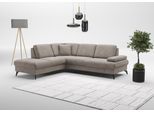 Ecksofa SIT & MORE "Morris Jubi L-Form, B: 238 cm", grau (taupe), B:238cm H:83cm T:202cm, 100% Polyester, Sofas, Ecksofa, mit Armteilfunktion & 1 Zierkissen, optional Schlaffunktion