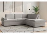 Ecksofa SIT & MORE "Moreno L-Form, B: 238 cm", beige (nature), B:238cm H:82cm T:202cm, 100% Polyester, Sofas, Ecksofa, mit Armteilverstellung, optional Schlaffunktion