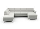 Wohnlandschaft SIT & MORE "Palmera U-Form, B: 308 cm", silber, B:308cm H:89cm T:212cm, 100% Polyester, Sofas, Wohnlandschaft, optional Schlaffunktion & Bettkasten, Federkern