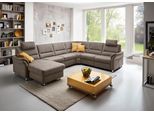 Wohnlandschaft DIE PLANBAR "ZE-EM16033 U-Form, Breite 330 cm", beige (mammut nougat), B:330cm T:262cm, 100% Polyester, Sofas, Wohnlandschaft, wahlweise mit Kopfstützen und Schlaffunktion