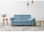 2,5-Sitzer OTTO HOME "Lindgren", blau (eisblau), B:185cm H:84cm T:93cm, 100% Polyester, Sofas, 2 5-Sitzer, wahlweise mit TV-Funktion, links oder beidseitig, Kopfteilverstellung