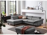 Ecksofa OTTO HOME "Pilot L-Form", grau, B:266cm H:73cm T:108cm, 100% Polyester; Feinstruktur 75000 Scheurtouren; Struktur 35000 Scheuertouren, Mikrofaser 40000 Scheuertouren, Sofas, Ecksofa, mit Kopfteilverstellung, wahlweise mit Schlaffunktion & Bettkasten