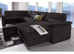 Wohnlandschaft SIT & MORE "Ascara U-Form, B:312cm, klassisches Design, Taschenfederkernpolsterung", schwarz, B:312cm H:85cm T:204cm, NaturLeder in Sitz und Rücken, Korpus ist mit passendem Kunstleder bezogen.;Luxus-Microfaser (100% Polyester);Softlux-Kunstleder;Primabelle-Microfaser (100% Polyester), Sofas, Wohnlandschaft, inklusive Boxspring/Federkern-Polsterung, wahlweise mit Schlaffunktion
