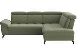 Ecksofa SIT & MORE "Vanity; L-Form, B. 254 cm", olive, B:254cm H:84cm T:197cm, 95% Polyester 5% Polyamid, Sofas, Ecksofa, Inkl.Sitz-,Kopf-und Armteilverstellung
