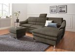 Ecksofa SIT & MORE "Cardoso L-Form", grau (taupe), B:264cm H:90cm T:162cm, Luxus-Microfaser 2 (100% Polyester);Luxus-Microfaser ALTARA NUBUCK (100% Polyester);Luxus-Microfaser 1 (100% Polyester), Sofas, Ecksofa, mit Federkern, wahlweise mit Schlaffunktion