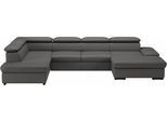 Wohnlandschaft SIT & MORE "Alcudia U-Form", braun (mocca), B:349cm H:73cm T:226cm, Sofas, Wohnlandschaft, wahlweise mit Schlaffunktion