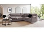 Ecksofa OTTO HOME "Cardoso L-Form", grau, B:260cm H:90cm T:230cm, Luxus-Microfaser ALTARA NUBUCK (100% Polyester);Luxus-Microfaser weich (90% Polyester, 10% Polyamid);Struktur (52%Polyester, 35% Acryl, 13%Cotton);Luxus-Microfaser Lederoptik (100% Polyester), Sofas, Ecksofa, mit Trapezecke für mehr Sitzkomfort, wahlweise auch mit Schlaffunktion