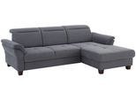 Ecksofa OTTO HOME "Solvei L-Form", grau, B:255cm H:104cm T:185cm, Struktur (100% Polyester);Luxus-Microfaser Lederoptik (100% Polyester);Luxus-Microfaser ALTARA NUBUCK (100% Polyester), Sofas, Ecksofa, mit Recamierenabschluß und Sitztiefenverstellung
