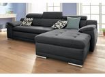 Ecksofa SIT & MORE "Top Andiamo L-Form", schwarz, B:270cm H:93cm T:165cm, Kunstleder SOFTLUX;Struktur ( 100% Polyester), Sofas, Ecksofa, wahlweise mit Schlaffunktion, inklusive Kopfteilverstellung