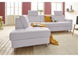 Ecksofa SIT & MORE "Pablo L-Form", silber, B:233cm H:80cm T:196cm, Luxus-Microfaser ALTARA NUBUCK (100% Polyester) / Struktur fein (100% Polyester);Luxus-Microfaser ALTARA NUBUCK (100% Polyester) / Struktur (90% Polyester, 10% Polyamid), Sofas, Ecksofa, wahlweise mit Schlaffunktion und Bettkasten