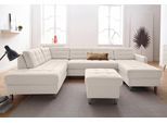 Wohnlandschaft SIT & MORE "Picasso U-Form", beige (linen), B:294cm H:80cm T:196cm, Luxus-Microfaser ALTARA NUBUCK (100% Polyester) / Struktur fein (100% Polyester);Luxus-Microfaser ALTARA NUBUCK (100% Polyester);Luxus-Microfaser ALTARA NUBUCK (100% Polyester) / Struktur (100% Polypropylen), Sofas, Wohnlandschaft, wahlweise mit Schlaffunktion und Bettkasten
