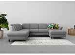Wohnlandschaft SIT & MORE "Maggiore U-Form", grau, B:312cm T:224cm, 98% Polyester, 2% Polyamid, Sofas, Wohnlandschaft, wahlweise mit Kopfteilverstellung, Schlaffunktion und Stauraum
