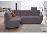Ecksofa SIT & MORE "Sonoma L-Form", grau (dunkelgrau), B:246cm H:91cm T:176cm, Kunstleder SOFTLUX;Luxus-Microfaser ALTARA NUBUCK (100% Polyester);Luxus-Microfaser (90% Polyester, 10% Polyamid), Sofas, Ecksofa, wahlweise mit Schlaffunktion und Bettkasten