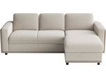 Ecksofa SIT & MORE "Cordoba", natur, B:236cm H:85cm T:161cm, 100% Polyester, Sofas, Ecksofa, wahlweise mit Schlaffunktion und Bettkasten oder Stauraum