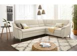Ecksofa SIT & MORE "Cardoso L-Form", beige (creme), B:249cm H:90cm T:209cm, Flachgewebe (100% Polyester);Struktur (100% Polyester);Luxus-Microfaser (90% Polyester, 10% Polyamid), Sofas, Ecksofa, mit Federkern, wahlweise mit Schlaffunktion und Schubkasten