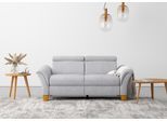 2,5-Sitzer OTTO HOME "Lindgren", silber, B:185cm H:84cm T:93cm, 100% Polyester, Sofas, 2 5-Sitzer, wahlweise mit TV-Funktion, links oder beidseitig, Kopfteilverstellung