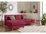 Ecksofa SIT & MORE "Clio L-Form", rot (bordeaux), B:246cm H:89cm T:165cm, Sofas, Ecksofa, optional Schlaffunktion oder Vorziehsitz und Bettkasten, Federkern