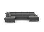 Wohnlandschaft SIT & MORE "Scarlett U-Form", grau (steel), B:333cm T:226cm, Sofas, Wohnlandschaft, inklusive Kopfteilverstellung, optional Schlaffunktion & Bettkasten