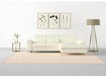 Ecksofa SIT & MORE "Cabrio L-Form, B: 295 cm, mit Sitztiefen-, Arm- & Kopfteilverstellung", weiß (altweiß), B:295cm H:87cm T:180cm, Sofas, Ecksofa, 2 Nierenkissen, Federkern, optional Schlaffunktion und Stauraum