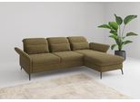 Ecksofa SIT & MORE "Emely, inkl. Sitztiefenverstellung", grün (olive), B:264cm H:92cm T:198cm, 100% Polyester, Sofas, Ecksofa, wahlweise mit Schlaffunktion,Bettkasten,Kopf- & Armteilverstellung