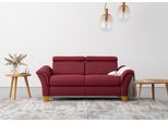 2,5-Sitzer OTTO HOME "Lindgren", rot (bordeaux), B:185cm H:84cm T:93cm, 100% Polyester, Sofas, 2 5-Sitzer, wahlweise mit TV-Funktion, links oder beidseitig, Kopfteilverstellung